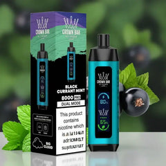 Crown Bar Al Fakher 8000 Puffs – Blackcurrant Mint Disposable Vape