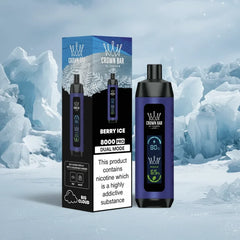 Crown Bar Al Fakher 8000 Puffs – Berry Ice Disposable Vape