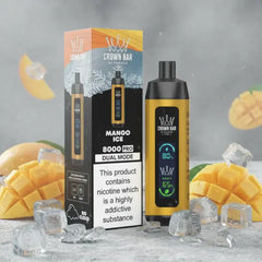 Crown Bar Al Fakher 8000 Puffs – Mango Ice Disposable Vape