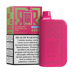 Pod Salt Nexus 6000 Puffs Disposable Vape strawberry watermelon kiwi flavors device with pack