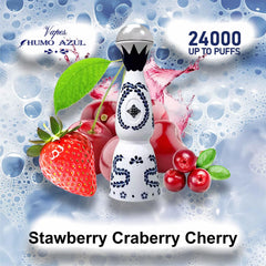 Humo Azul 24000 Puffs Disposable Vape Strawberry Craberry Cherry Flavor device