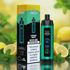 Crown Bar Al Fakher 8000 Puffs – Lemon Mint Disposable Vape