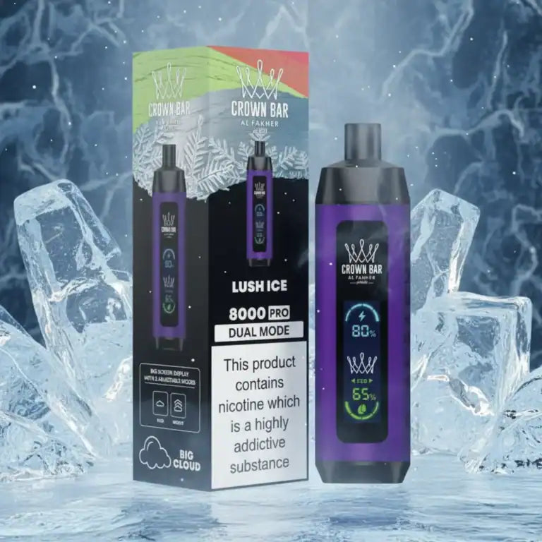 Crown Bar Al Fakher 8000 Puffs – Lush Ice Disposable Vape