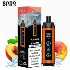 Crown Bar Al Fakher 8000 Puffs – Peach Ice Disposable Vape