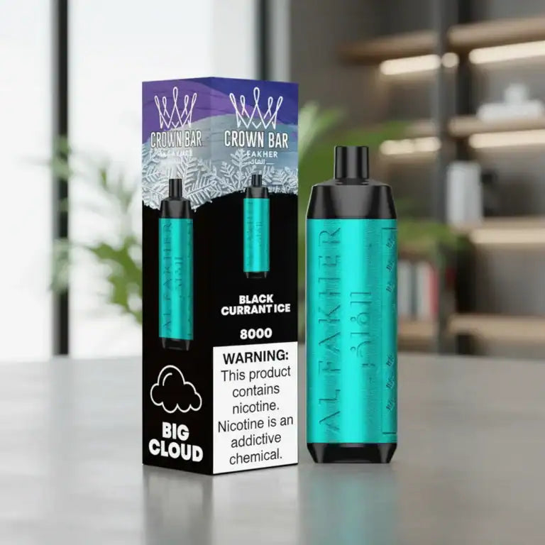 Crown Bar Al Fakher 8000 Puffs – Black Currant Ice Disposable Vape