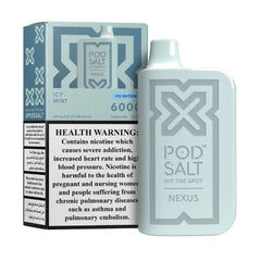 Pod Salt Nexus 6000 Puffs Disposable Vape icy mint flavors device with pack